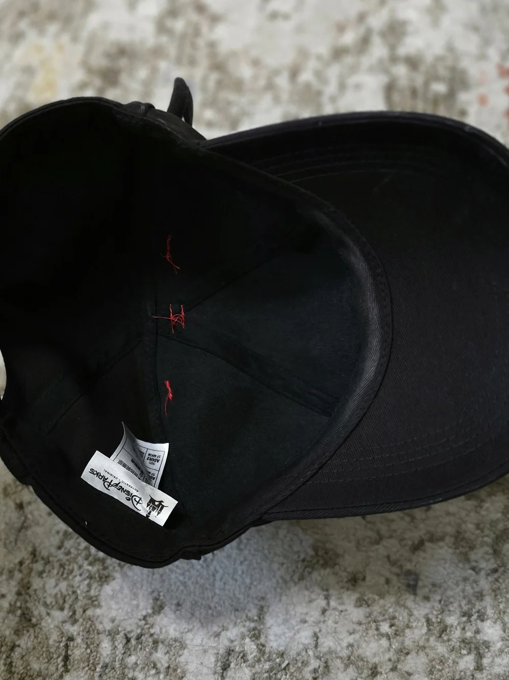 Disney Black Adult Cap with Red Bow and Character Ears